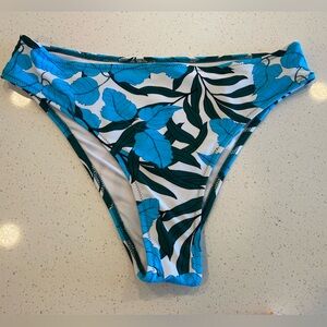 Never Worn! Cupshe Green & Blue Leafy Bikini Bottoms